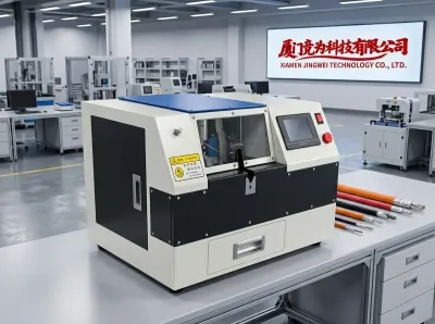 Automatyczna maszyna do szczotkowania, składania i cięcia osłon kabli JW-835 - Półautomatyczna szczotkarka do drutu