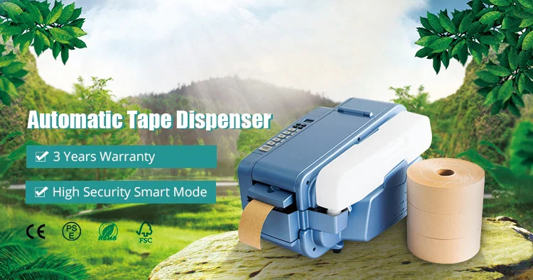 Vattenaktiverad tejpdispensermaskin, klibburerad pappersbandmaskin, limgummibandsmaskin, kraftgummade tejpmaskin 