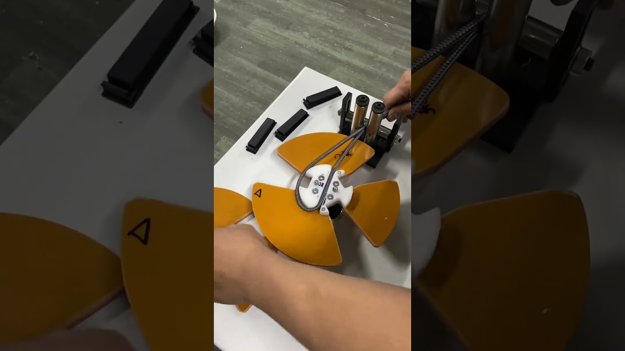 Półautomatyczna maszyna do nawijania cewek pancake na kable danych | Automatyzacja fabryki