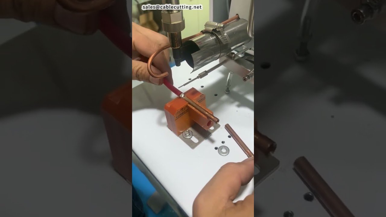Półautomatyczna lutownica do drutu sylikonowego 8AWG z rurką miedzianą – idealna do automatyzacji fabryki