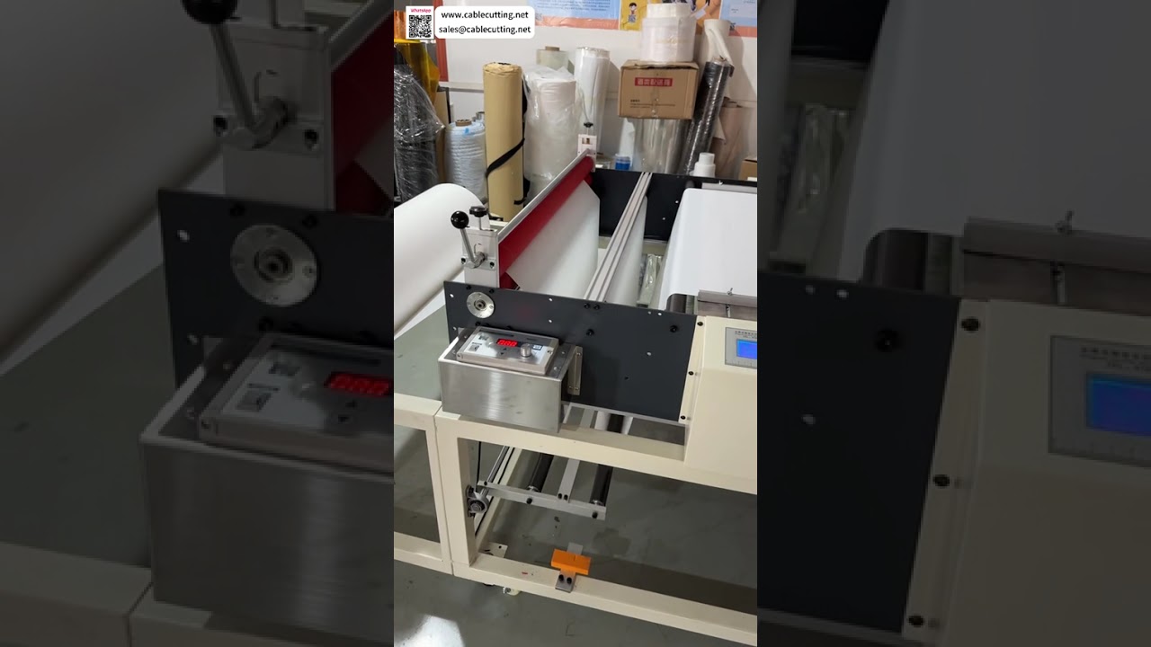 Profesjonalna przecinarka rolki na arkusze do papieru, folii i włókniny – ustawienie produkcyjne