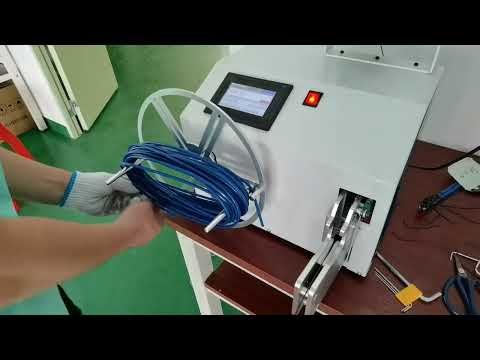 Automatyczne nawijanie i wiązanie stalowej liny z powłoką plastikową – rzeczywisty film maszyny