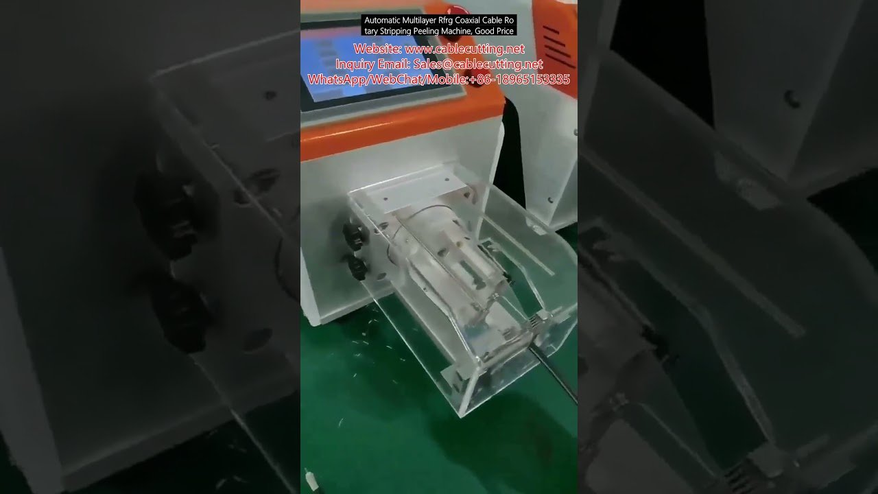 Automatyczna maszyna do obrotowego zdejmowania izolacji z kabli koncentrycznych RF/RG