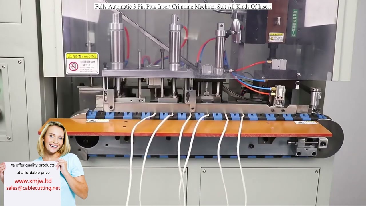 W pełni automatyczna zaciskarka do wtyczek 3-pinowych, pasuje do wszystkich rodzajów wtyczek